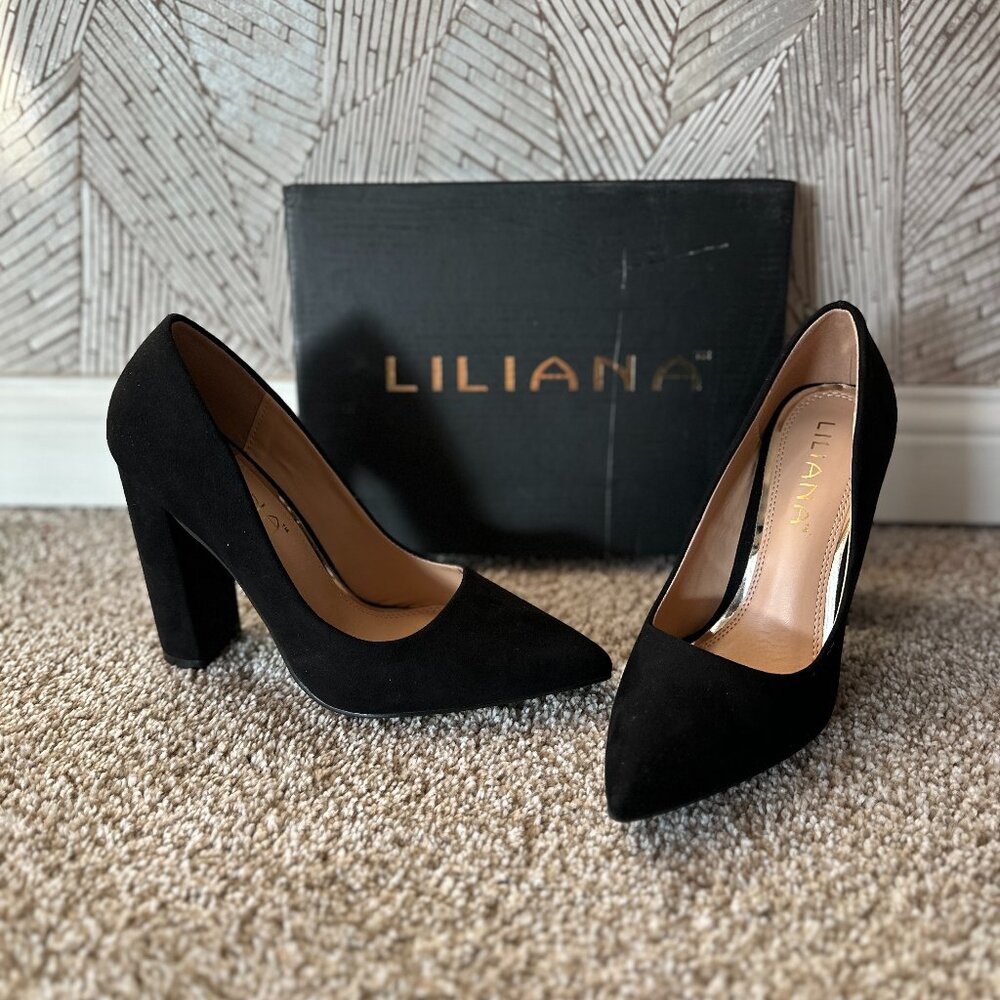 Liliana Women Chunky Heel Classic Pumps Black